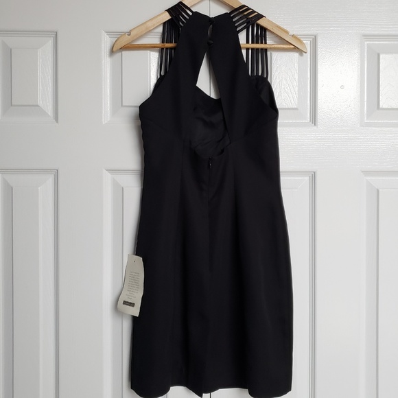 NWT BEECHERS BROOK Black Strappy Midi Dress 4P - Picture 3 of 5